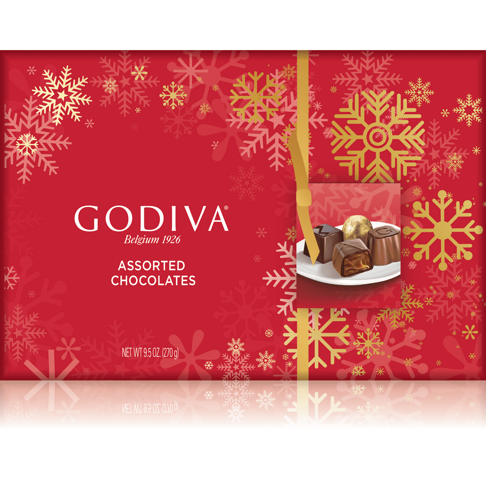 Godiva Assorted Chocolates Holiday Gift, 3.9 Oz.
