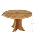 thumbnail image 4 of Barara King Dining Table, Kitchen Dining Table,Wood Dining Table, 47.24 Inches Round Kitchen Table for 4-6,Brown, 4 of 5