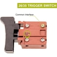 thumbnail image 4 of HUGFEGWE Trigger Switch for Leiya 26/35 Electric Drill Hammer Tool Power Speed Control Push Button Switch CJB91-112107, 4 of 6