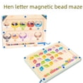 thumbnail image 5 of Laberinto magnético de madera Montessori para educación temprana para niños, bolígrafo magnético, cuentas, tablero de conteo de clasificación digital cognitiva de colores, 5 of 5
