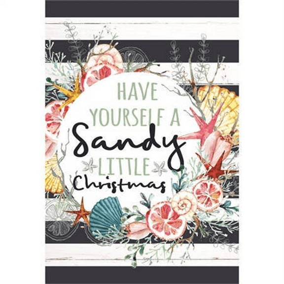Magnolia Gardens M080032 13 x 18 in. Print Have Yourself A Sandy Polyester Garden Flag