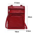 thumbnail image 2 of Bolso bandolera para mujer, bolso multibolsillos de piel auténtica, 2 of 2