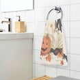 thumbnail image 3 of Yayeee 2 Pack Hand Towels for Bathroom 100% Cotton 16" x 28" Soft Absorbent Kitchen Towel, Gray Cartoon Halloween Cat, 3 of 7