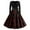 Black, variant on WTOBBY Women's Elegant Retro V-Neck Swing Dress Featuring Halloween Print, Long Sleeves, Waist Bow Tie Detail, and Classic Hepburn Style for Casual Parties ,Black L