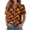 Ginger, variant on Women Halloween Spider Web Pattern Short Sleeve Polo Tops Lapel Half Button Casual Fall Daily Holiday Shirts Gray 2XL