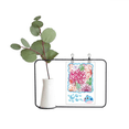 thumbnail image 1 of Colour Decoration Flower Pompon Transparent Glass Hanging Vases Decoration Bottle, 1 of 2