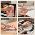 thumbnail image 5 of 4 Pcs Pioneer Flower Floral Print Pattern Kitchen Towels, Funny Microfiber Dish Towel Set, 18" X 26" Tea Towels, 5 of 6