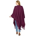 thumbnail image 2 of Woman Within Plus Size Fringed Cape Sweater, 2 of 6