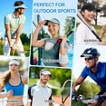 thumbnail image 6 of Sports Sun Visor for Men Women, Lightweight Soft Quick-Dry Visor Hat, Packable Tennis Golf Running Visor, 6 of 6