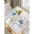 thumbnail image 5 of Ocean Octopus Placemats Set of 4, Summer Coastal Coral Flower Shells Placemats for Dining Table, Place Mats for Kitchen Tabletop, Waterproof Wipeable Dining Table Mats Set, 5 of 9