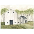 thumbnail image 2 of Shamp, Cindy 14x11 Black Ornate Wood Framed with Double Matting Museum Art Print Titled - White Barn III, 2 of 4