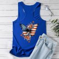 thumbnail image 4 of American Flag Tank Tops for Women Red White and Blue Womens Tank Top Memorial Day Womens Tank Womens American Flag Top Women Casual Sleeveless Printed Herringbone with Breathable Round Neck Top, 4 of 5