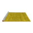 thumbnail image 2 of Ahgly Company Machine Washable Indoor Square Abstract Yellow Contemporary Area Rugs, 5' Square, 2 of 4