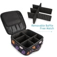 thumbnail image 4 of FORMRS Travel Makeup Bag Large Capacity Train Case Cosmetic Organizer with Adjustable Dividers, Orange Halloween Ghosts, 4 of 8
