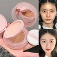 thumbnail image 3 of Gege Bear 2 In 1 Air Cushion Pressed Powder Waterproof Foundation Powder Long-lasting Makeup V7j5, 3 of 7