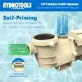 thumbnail image 4 of SWIMLINE HYDROT0OLS Variable Speed Inground Pool Pump 1.5 HP 6660 GPH Self Priming Pumps LED Control Panel 2-4 Filter Speeds 230V 2 Inch Ports Large Strainer Basket Silent Operation Above Ground Pools, 4 of 7
