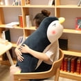 thumbnail image 4 of Muñeco de pingüino de postura suave y adorable, animal de acuario, muñeco de tela de peluche para dormir, almohada larga, 4 of 6