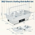 thumbnail image 3 of Electric Chafing Dish Buffet Set, 9 QT Stainless Steel Food Warmer with Temperature Control & Transparent Roll Top Lid, Catering Server for Parties, Banquets, Buffets, Keeping Food Warm & Fresh, 3 of 8