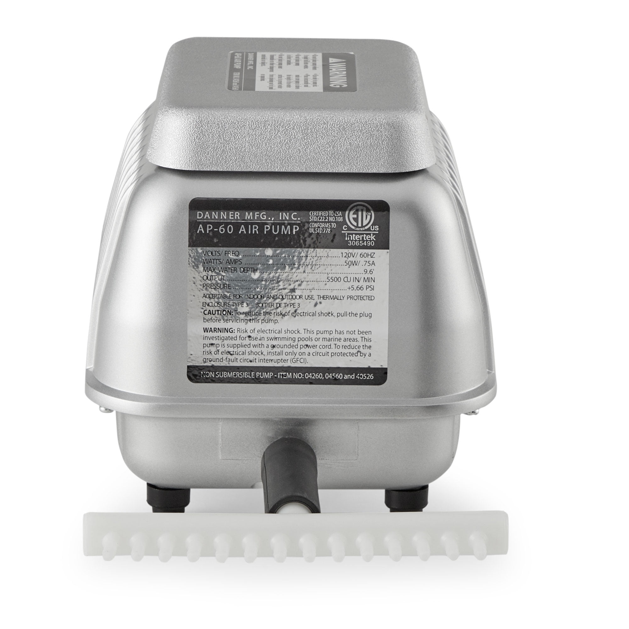 Pondmaster 04560 AP 60 Deep Water Pond Aquarium Air Pump Aeration & Diffuser