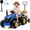 Blue, variant on Joyracer 12V Ride on Toys, 2-in-1 Ride on Tractor with Detachable Trailer & Remote Control, Power Car Wheels w/ Shovel, Bluetooth, Music, LED Lights, Pink