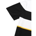 thumbnail image 4 of Lars Amadeus Men's T-Shirts Color Block Round Neck Short Sleeve Tops, 4 of 5