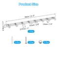 thumbnail image 2 of Unique Bargains Coat Rack Wall Mount, 21” Metal Round Wall Hooks Rail with 8 Hooks, Silver, 2 of 5
