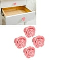 thumbnail image 4 of Poignée de Porte, Poignée d'Armoire en Forme de Rose Moderne Exquise pour Salon pour Maison Blanc, Rose, Violet, 4 of 8
