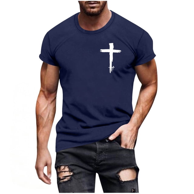 Tops de Cuello Redondo para las Mujeres Impreso Manga Corta Suéter Casual Blusa Verano Suave