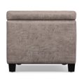 thumbnail image 5 of Simpli Home Avalon Faux Leather Storage Ottoman Bench in Distressed Gray Taupe, 5 of 13