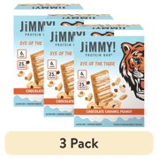 (3 pack) JiMMYBAR! Eye of the Tiger Caramel Chocolate Nut Protein Bar, 4 Pack
