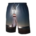 thumbnail image 6 of Uemuo Peggy's Cove Lighthouse Pattern Men's Swim Trunks Hawaiian Beach Bathing Suit Swimsuits Beach Quick-Dry Shorts with Pockets-Small, 6 of 9