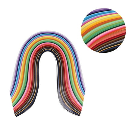 GOOHOCHY DIY Paper Quilling Strips 500 Strips 50 Colors Paper Strips Set for Arts and Crafts Projects (Random Color) - 5mm