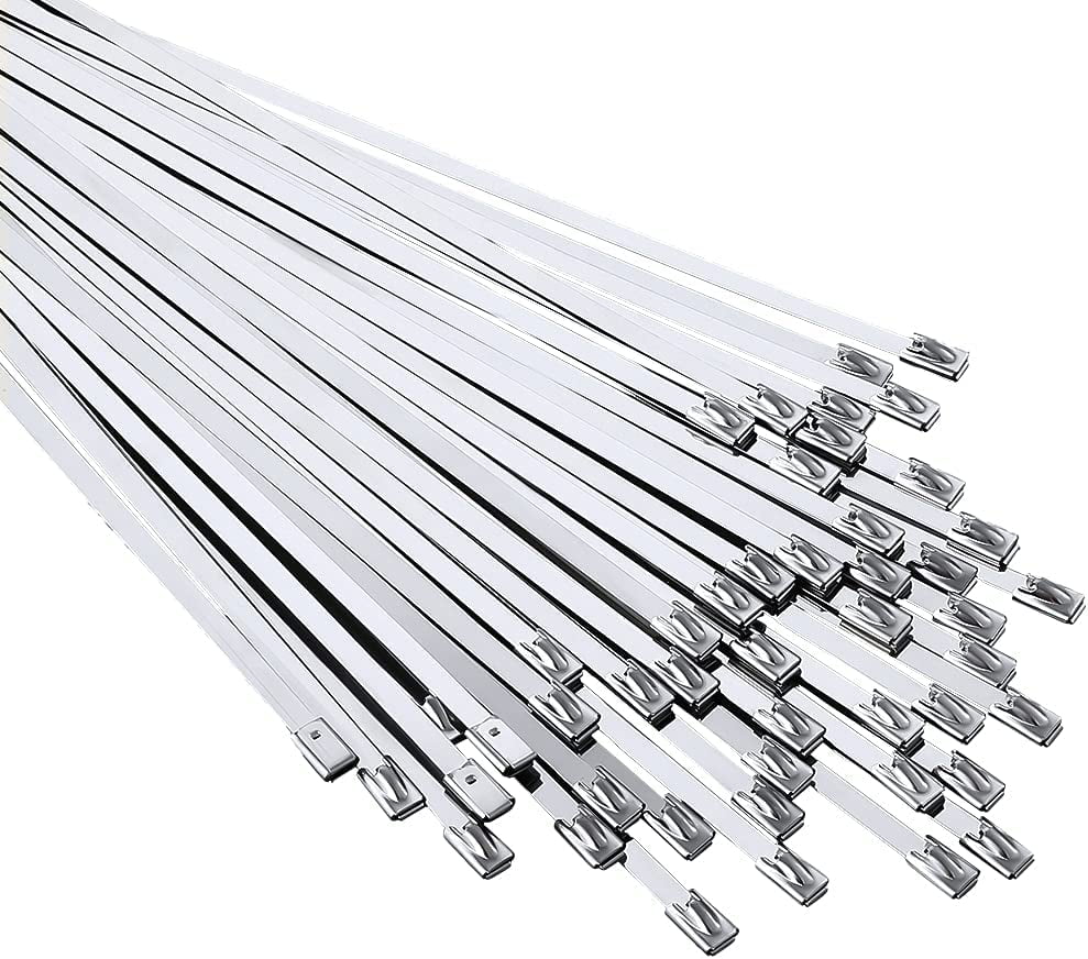 700mm Long 4.6mm Wide Stainless Steel Sprayed Cable Tie 5PCS 