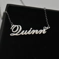 thumbnail image 2 of HUAN XUN Silver Mama Name Necklace Stainless Steel Heart Nameplate Pendant Necklace Jewelry for Womens Moms, 2 of 5