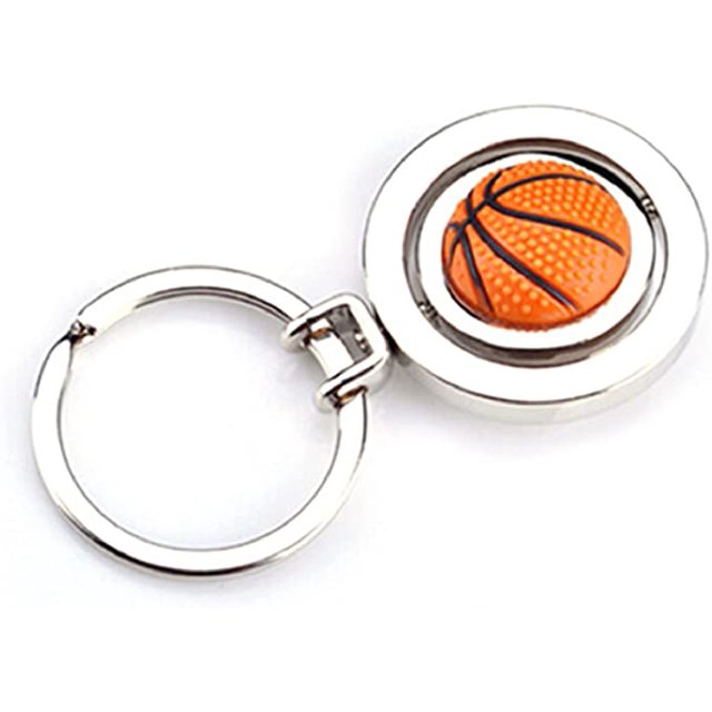 1 llavero giratorio de baloncesto 3D/regalo de baloncesto. Rojo Verde