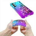 thumbnail image 7 of for Galaxy S23 Case,Samsung S23 Case,with HD Screen Protector,Gradient Quicksand Glitter Liquid Floating Waterfall Durable Girls Cute Phone Case for Samsung Galaxy S23 (Teal/Purple), 7 of 7