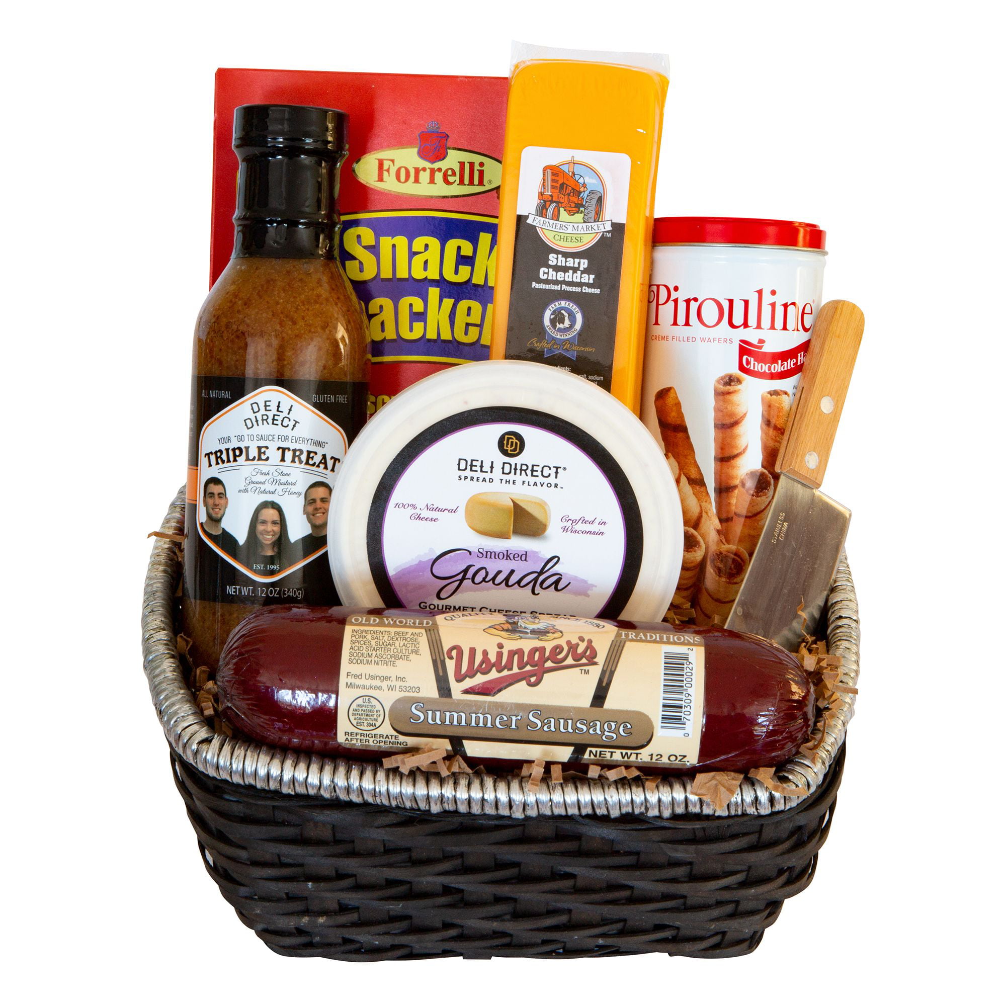 Christmas Holiday gift baskets Let is Snow Sausage & Cheese Gift Business & 