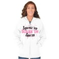 thumbnail image 4 of Squeeze Screen Save 'Em Breast Cancer Zip Hoodie Sweatshirt Women Brisco Brands S, 4 of 6