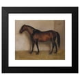 thumbnail image 2 of Jean-Léon Gérôme 24x20 Black Modern Framed Museum Art Print Titled - Dollar, a Bay Hunter in a Loose Box, 2 of 5