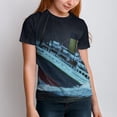 thumbnail image 5 of Titanic T-Shirts for Boys Girls, Funny 3D Print Tee, Novelty Crew Neck Short Sleeve Tops for Kids, Unisex Lightweight Shirts, 5 of 9