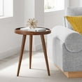 thumbnail image 2 of Coffee Sofa Side Table, Walnut, Wood, Round, Living Kitchen Cafe Bistro Hospitality Restaurant, Modern Contemporary HB36827, 2 of 8