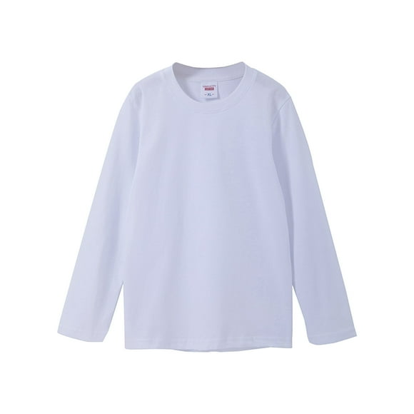 Splozh Kids Long Sleeves Cotton T Shirt Toddler Kids Boys Girls Long Sleeve Basic Inside T Shirt Casual Tees Shirt Tops Solid Cloths White,6-7 Years
