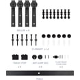 thumbnail image 2 of S&Z TOPHAND 6 FT (5-17FT) Double Gate Classic Sliding Barn Door Hardware Kit Whole Set, 12'' Door Handles，Easy to Install, Perfect for Kitchen,Living Room, Bathroom, 2 of 5