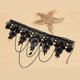 thumbnail image 5 of Choker Necklace Bracelet Earrings Set Jewelry for Halloween Costume Wedding, 5 of 5