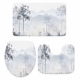 thumbnail image 2 of Fog Forest Bathroom Rugs Set Vintage Mountain Branch Tree Botanical Farmhouse Non Slip Absorbent Soft Bath Mats 3 Piece Set with Bathroom Rug, U-Shaped Floor Mat, Toilet Seat Cover Small Size, 2 of 9
