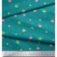 thumbnail image 2 of Soimoi Poly Georgette Fabric Star & Planet Galaxy Print Sewing Fabric Yard 52 Inch Wide, 2 of 3