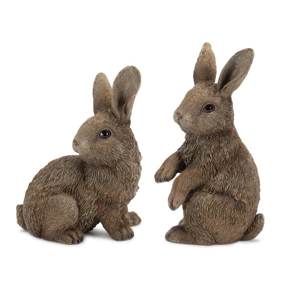 Melrose International LLC Bunny (Set of 2) 7.5"H, 8.5"H Resin