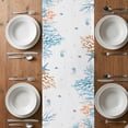 thumbnail image 6 of Coastal Turtle Table Runner - 48 Inch Long, Kitchen Dining Table Runner Dresser Scarves, Blue Ocean Coral Starfish Seagrass Farmhouse Decor for Coffee Tables Wedding Party Banquet, 6 of 8