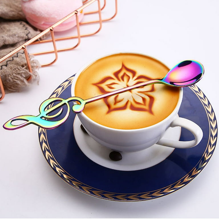 6-Piece Latte Macchiato Spoon Set, 19.5cm Stainless Steel Ice Cream Spoon, Yogurt Spoon, Long Handle Teaspoon, Polished Stainless Steel, For Iced Tea, Coffee And Cocktail Stirring