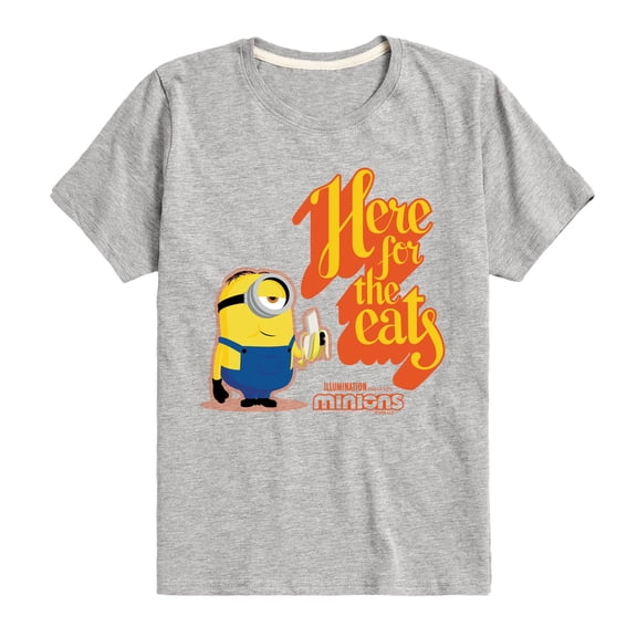 Despicable Me Minions - Only Here For The Eats - Toddler & Youth Short Sleeve Graphic T-Shirt